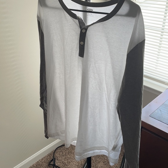 XXL white/grey long sleeve shirt - Picture 3 of 4